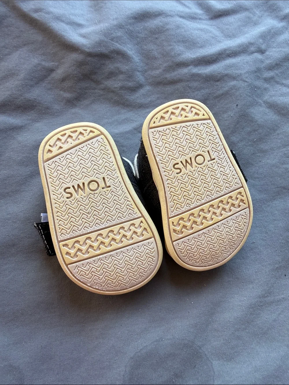 Toms Kids Denim-Style Slip-On Shoes in Dark Blue